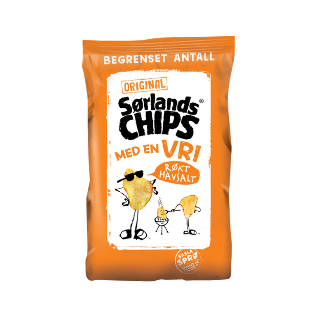 Sørlandschips Smoked Sea Salt - Sørlandschips Røkt Havsalt 180g